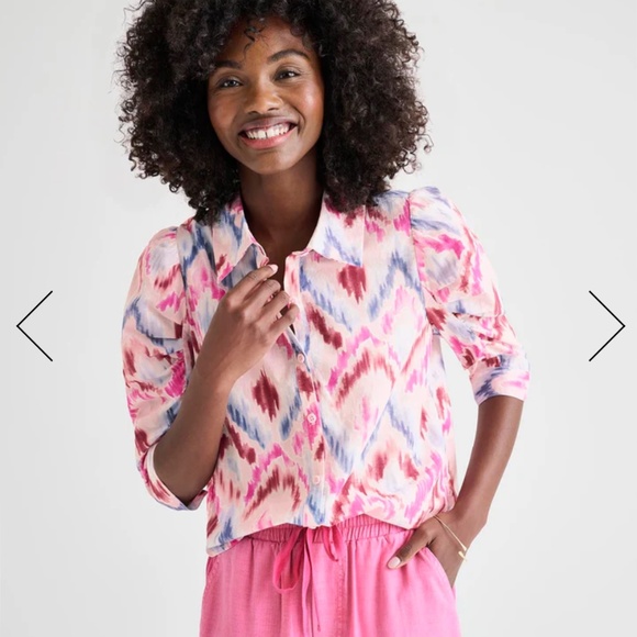 Serena Shirt by Splendid in Pink and Purple - Picture 1 of 4